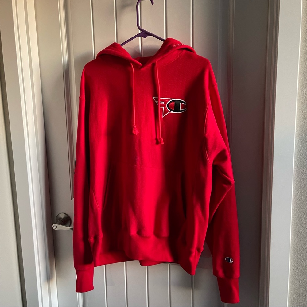 Faze Clan X Champion Red Hoodie
